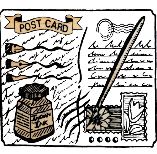 Great Impressions Rubber Stamp Indian Ink Postcard - Rubber Stamping (500x500), Png Download