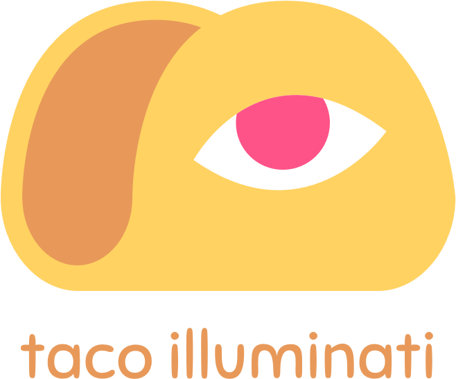 Taco Illuminati Logo Flat Illustrator Sketch Vector - Taco Illuminati (800x600), Png Download