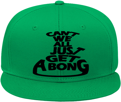 Snap Back Flat Bill Hat - Stoner Hat (450x450), Png Download