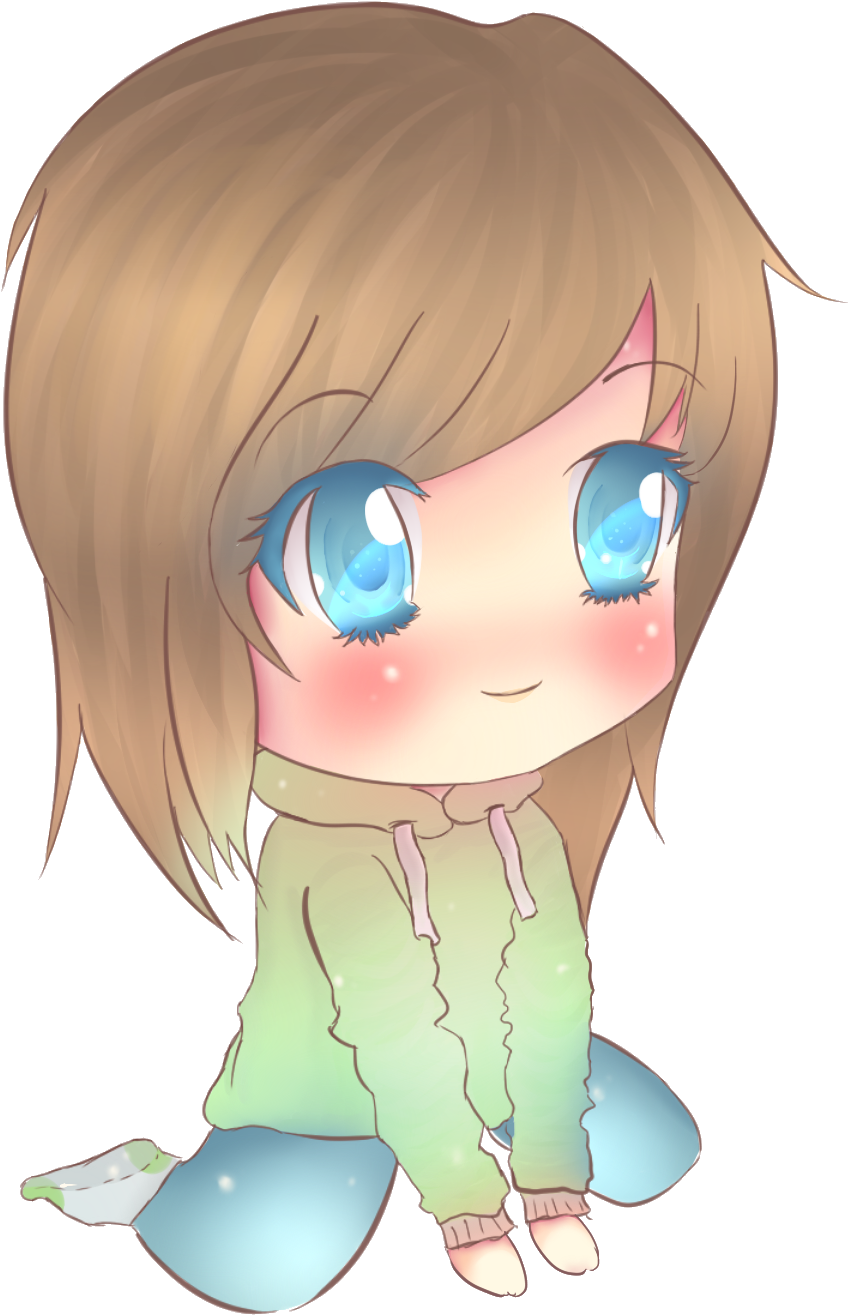 Cute Chibi Girl By Krinah On Clipart Library - Cute Girl Chibi Transparent (1024x1505), Png Download