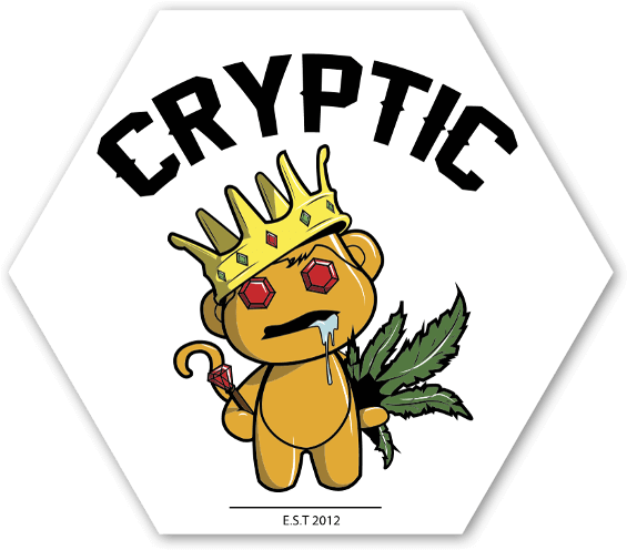 Cryptic Mindz Golden Stoner Sticker - Stoner Stickers (600x527), Png Download