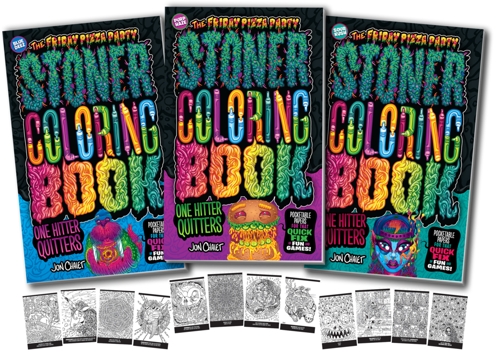 Fpp Stoner Coloring Book One Hitter Quitters (1000x703), Png Download