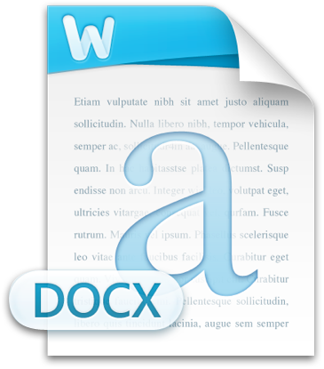 Icon For A Microsoft Word Template Dotx File - Template (365x415), Png Download