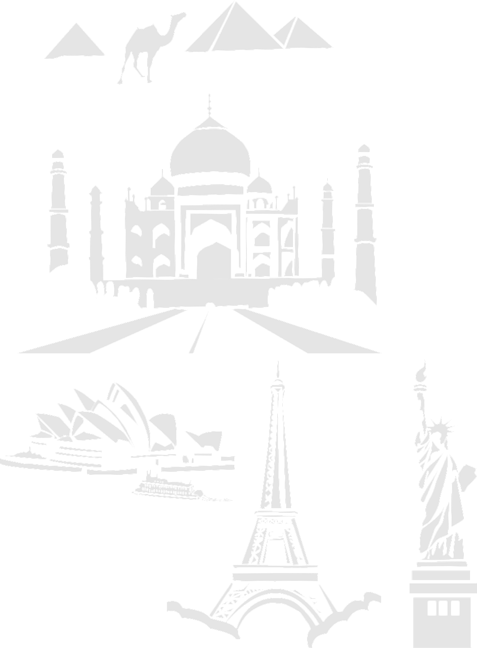Landmarks Taj Mahal Eiffel Tower - สถาน ที่ ท่องเที่ยว กราฟฟิก (943x1280), Png Download