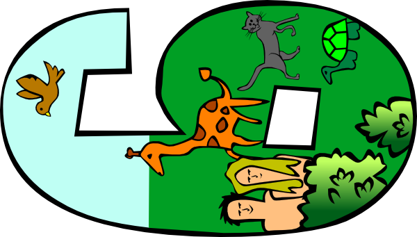 Bible Clipart Creation - Creation Story Day 6 (600x341), Png Download