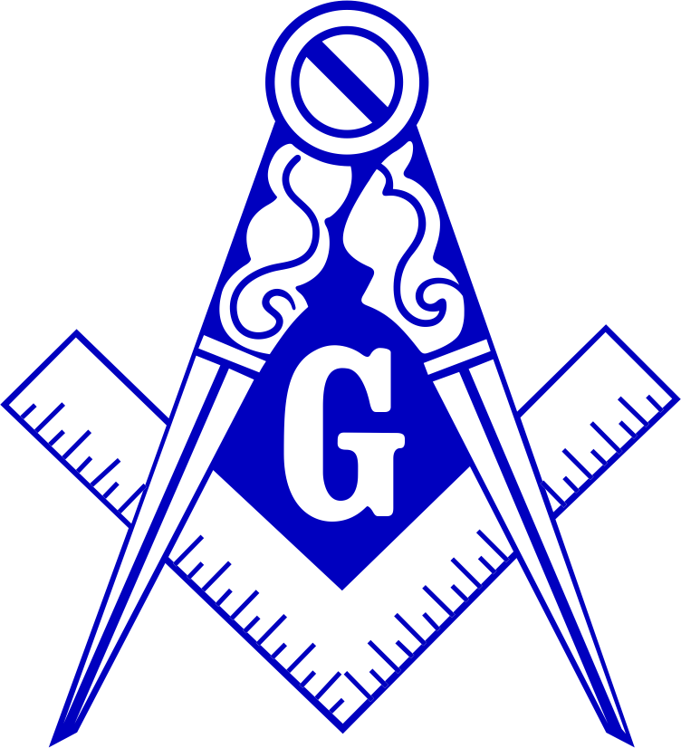 Lrg - Square And Compass Blue (752x826), Png Download
