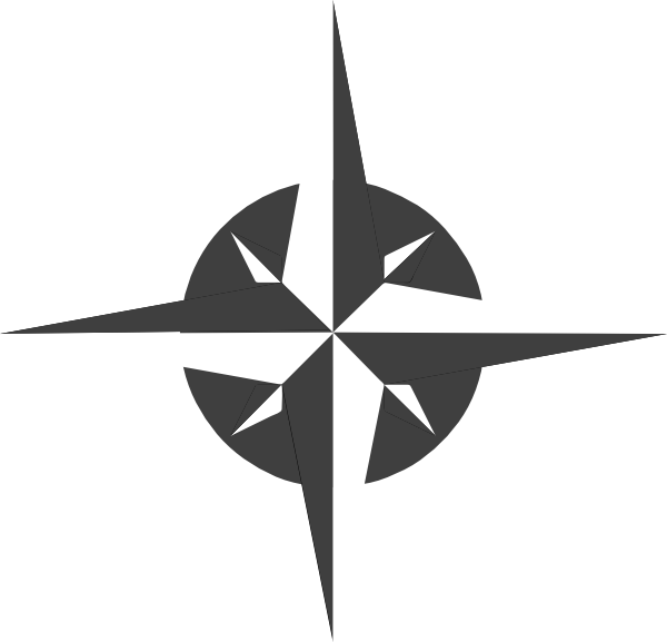 White Compass Rose Clip Art At Clipart Library - Compass Rose Clip Art (600x577), Png Download