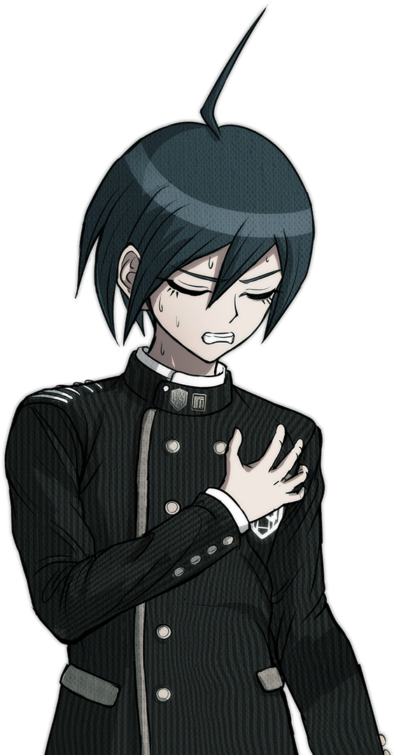 Shuichi Be Looking Like He Having A Heart Attack Character - Shuichi Saihara Sprites (563x1079), Png Download