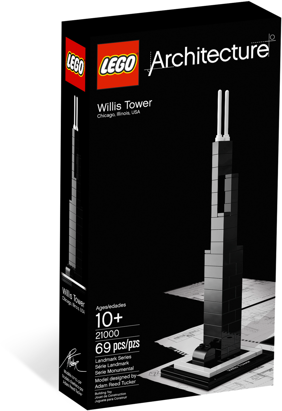 Lego Architecture 21000: Willis Tower (2000x1500), Png Download