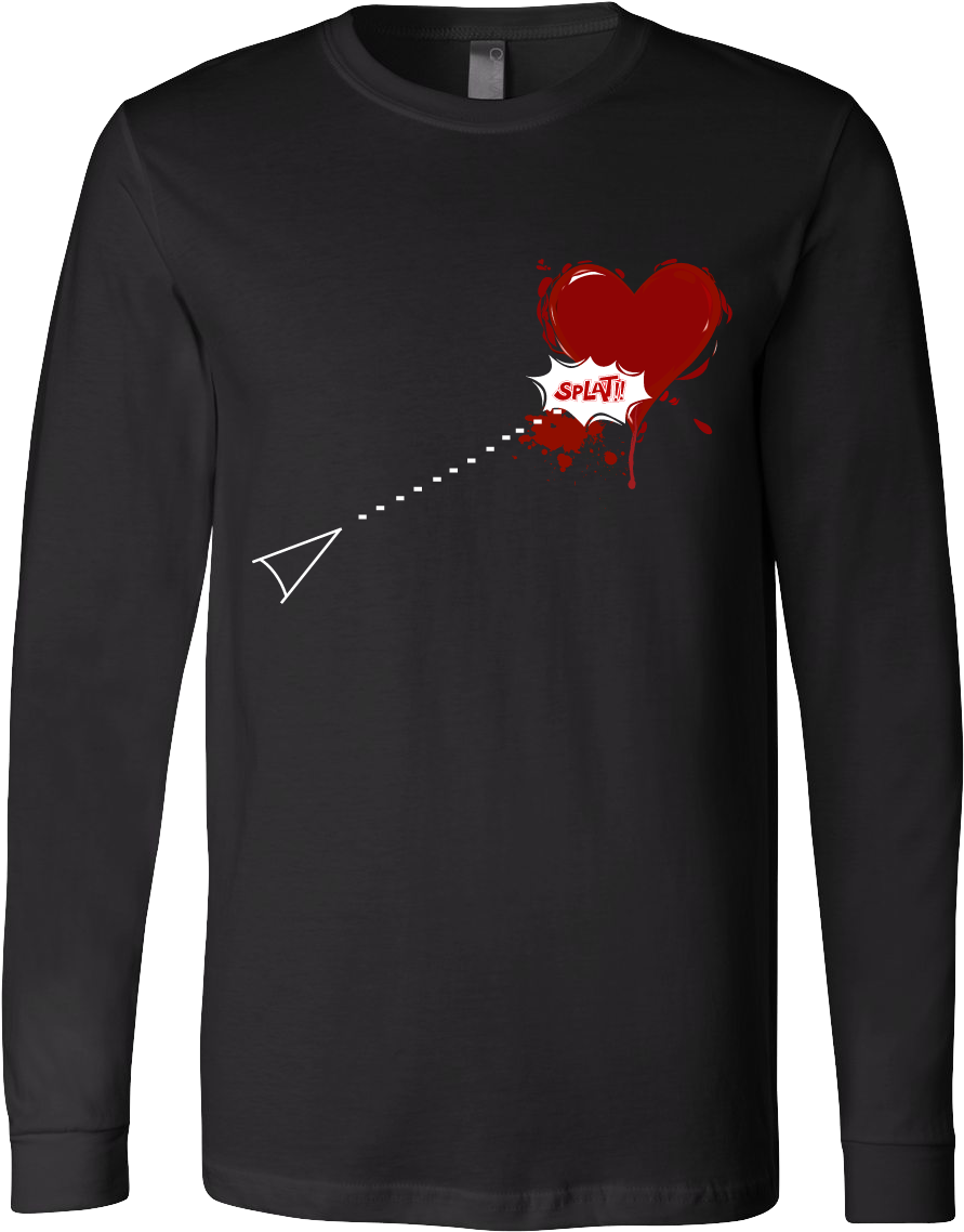 Heart Attack - Long-sleeved T-shirt (1000x1250), Png Download