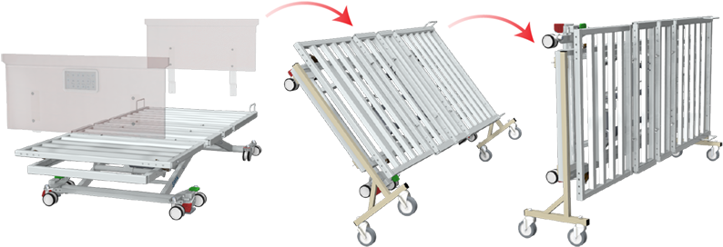Transport Dollies To Fit Each Span Bed Model - Transport (800x301), Png Download