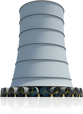 Downdraft Tower - Wind Power Draft Tower (298x425), Png Download