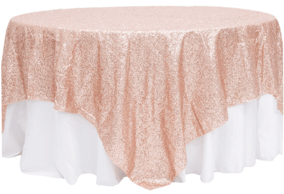 Blush Sequin Overlay - Glitz Sequin Table Overlay Topper 90 Inch Square - (400x400), Png Download