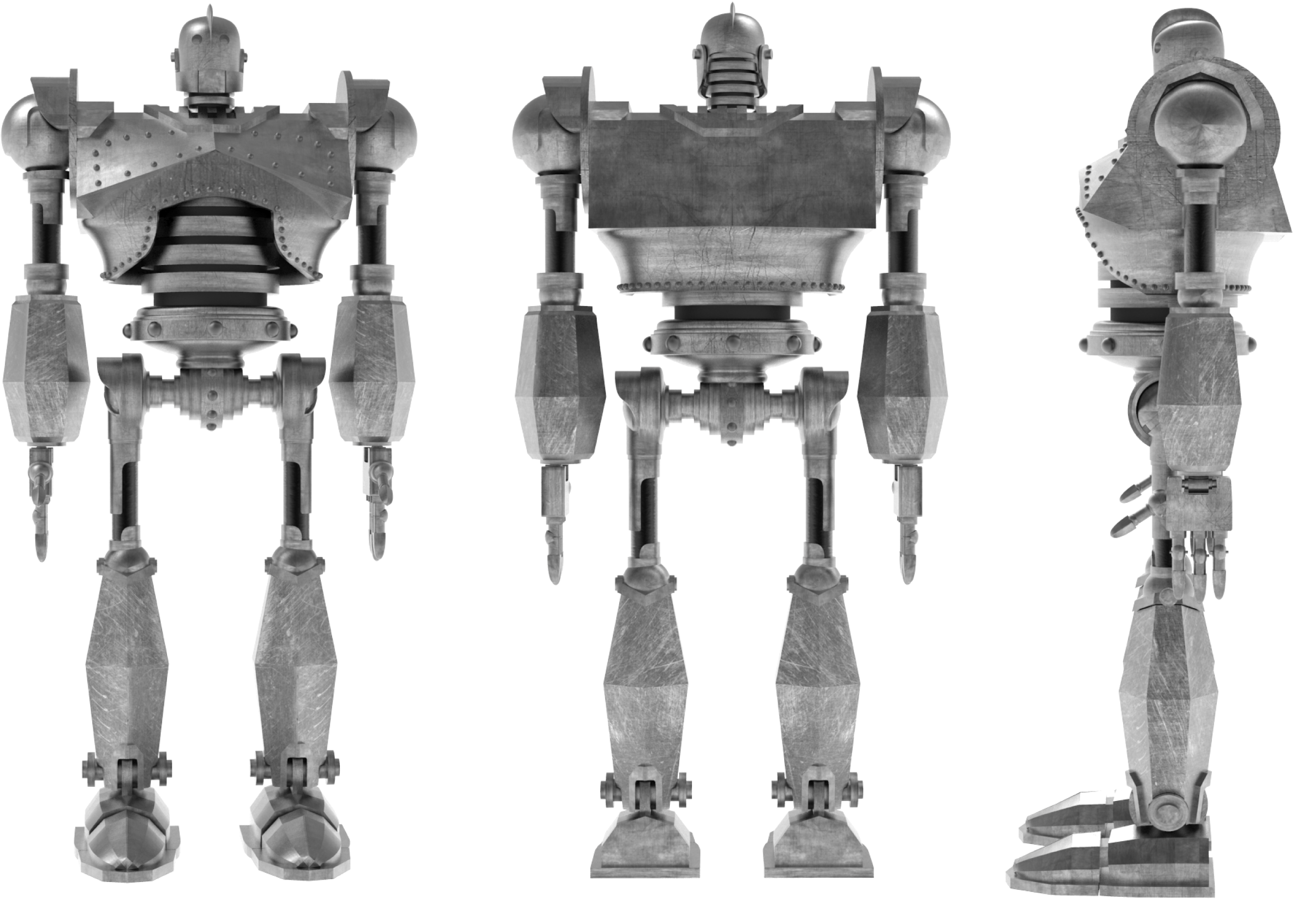 Iron Giant 3d Model (3000x2318), Png Download