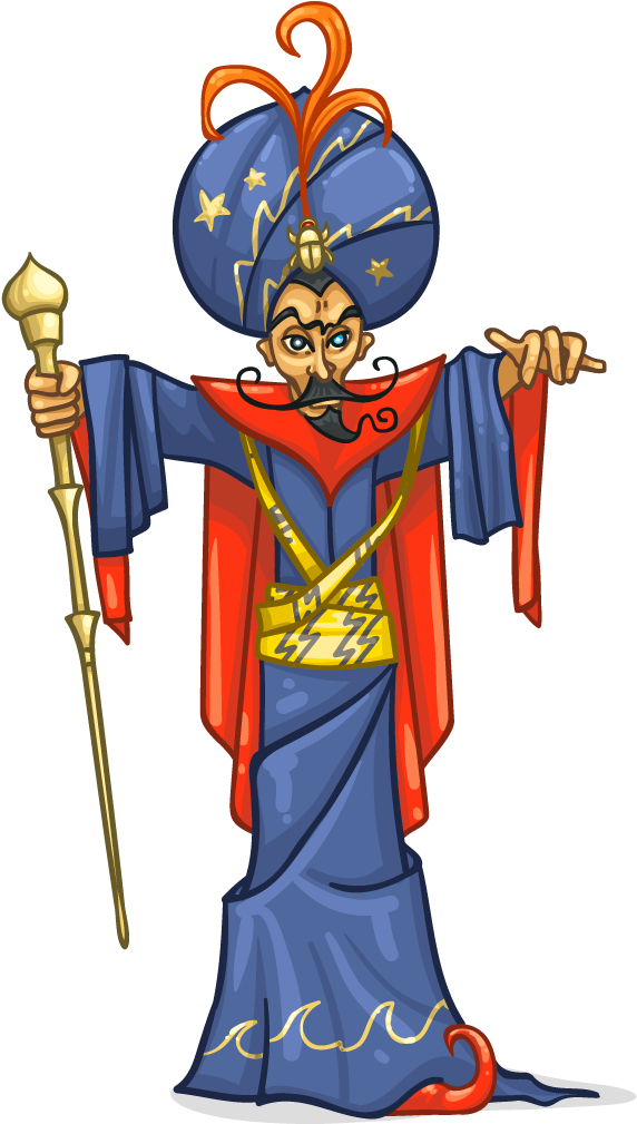 Sorcerer - Cartoon (1024x1024), Png Download