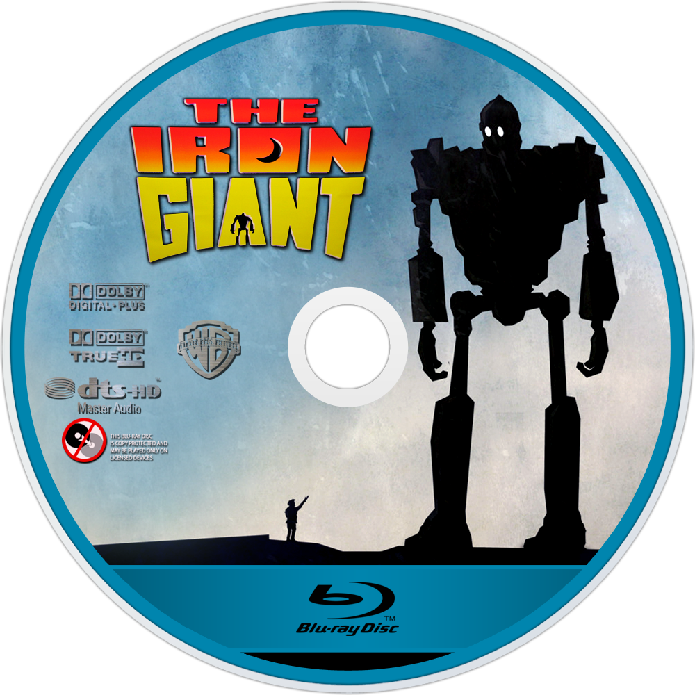 The Iron Giant Bluray Disc Image - Iron Giant Blu Ray Cover (1000x1000), Png Download