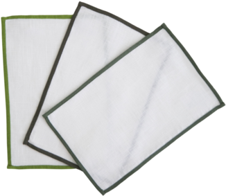 Color Edge Fold Over Cocktail Napkin - Napkin (400x600), Png Download