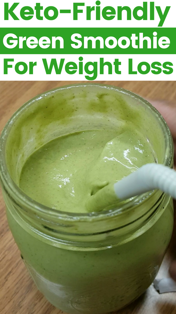 Low Carb Keto Green Smoothie Recipe For Weight Loss - Smoothie (730x1300), Png Download