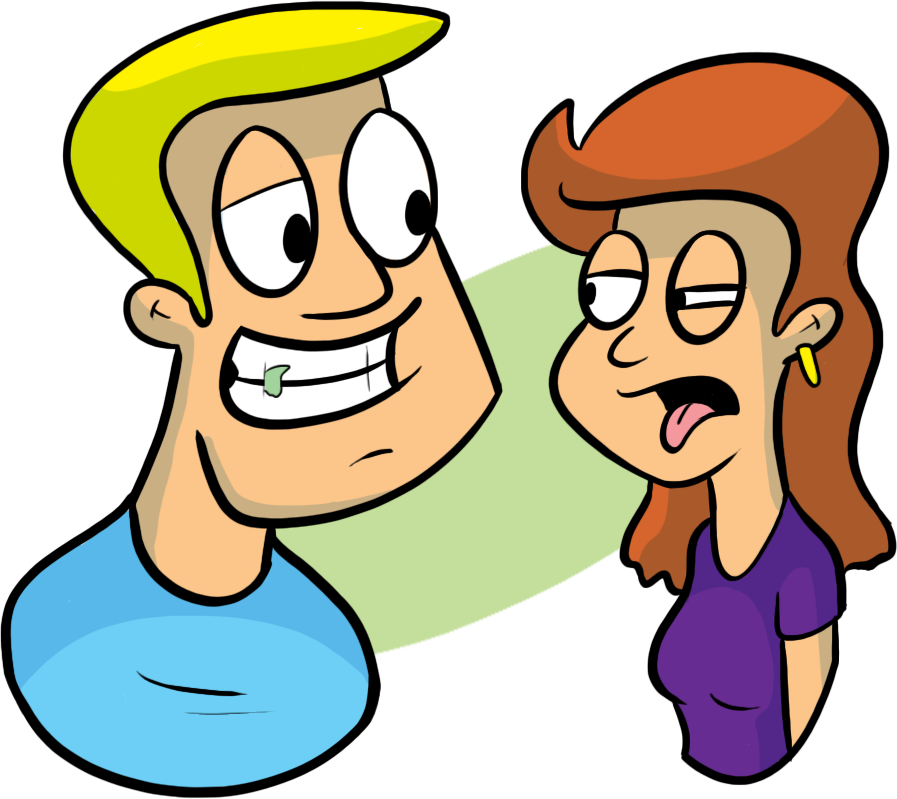 In-teeth - Food In Teeth Cartoon (897x799), Png Download