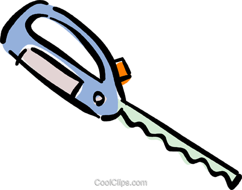 Electric Knife Royalty Free Vector Clip Art Illustration - Electric Knife Clipart (480x377), Png Download