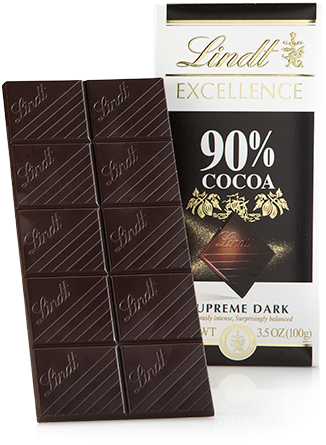 90% Cocoa Excellence Bar - 90 Dark Chocolate (450x450), Png Download