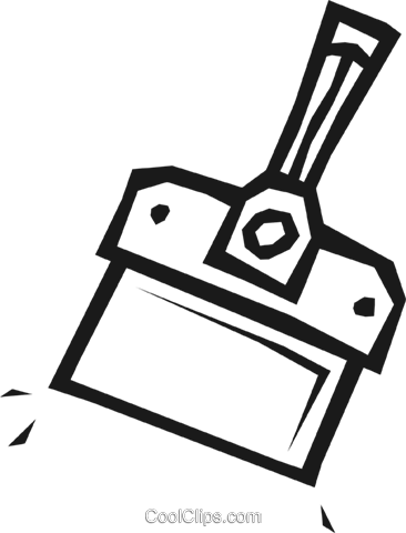 Drywall Knife Royalty Free Vector Clip Art Illustration - Free Drywall Clip Art (366x480), Png Download