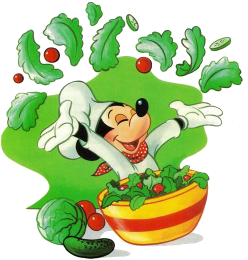 Chef Salad Knife Clipart Free Clip Art Images - Cartoon Chef With Salad (503x531), Png Download