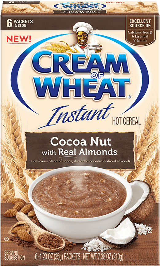 Image Of Cocoa Nut With Real Almonds - Cream Of Wheat Hot Cereal 28 Oz. Box (900x900), Png Download