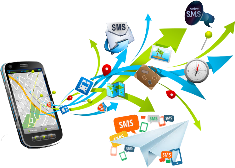 Bulk Sms Vs Sms - Wlan Positioning Systems: Principles And Applications (750x631), Png Download