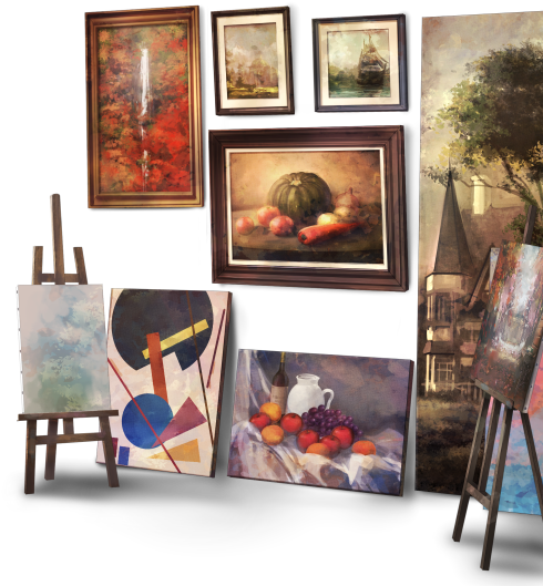 Wall Decoration Paintings - Floor (1136x640), Png Download