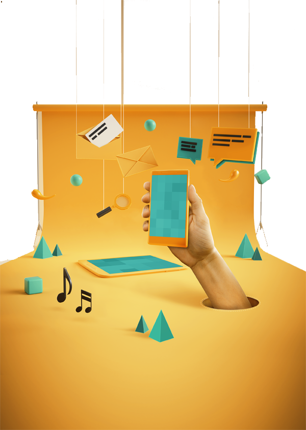 Unbranded Sms - Mobile 3d Graphics Design (600x844), Png Download