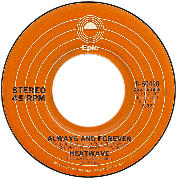 Always And Forever By Heatwave Us Vinyl Single - Heatwave Always And Forever (689x695), Png Download
