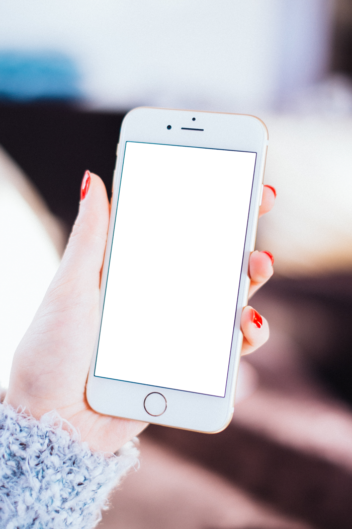 Iphone 6 Hand Png - Hand Iphone 6 Png (700x1050), Png Download