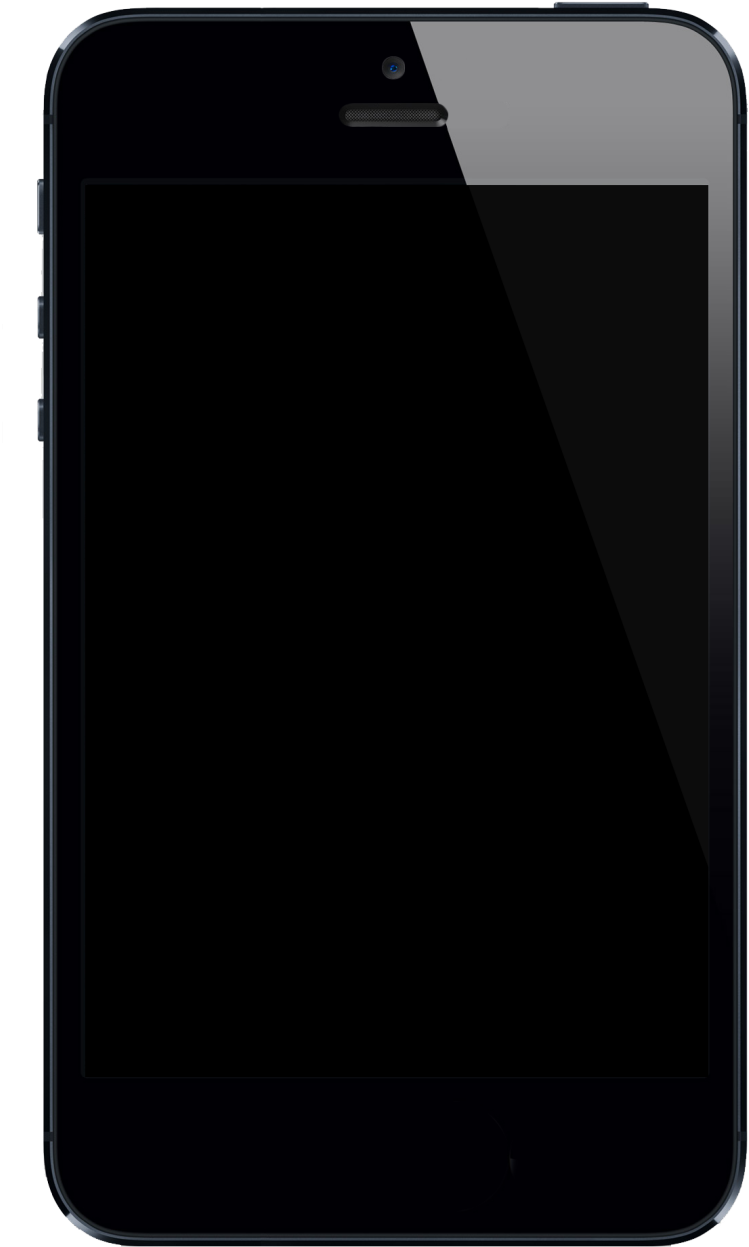 Image From Iclarified - Black Iphone 5s Turned Off (1280x1280), Png Download