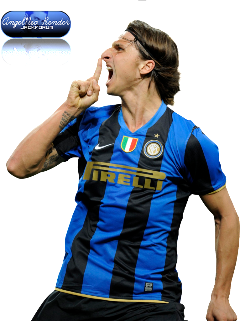 Zlatan Ibrahimovic Inter Png (842x1024), Png Download