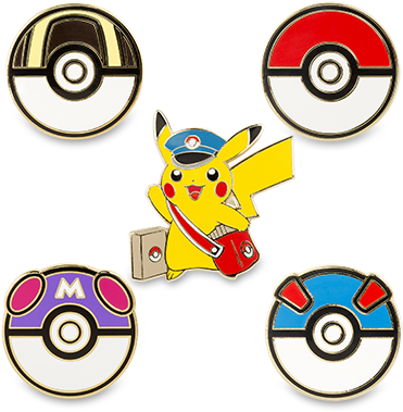 Lanyard Starter Set Sd Pikachu Poke Balls - Pokemon Center Pin (430x430), Png Download