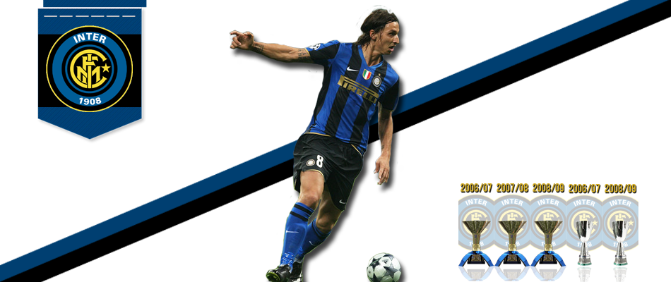 Zlatan In Inter 2006-2009 - Zlatan Ibrahimovic Inter 2006 (950x400), Png Download