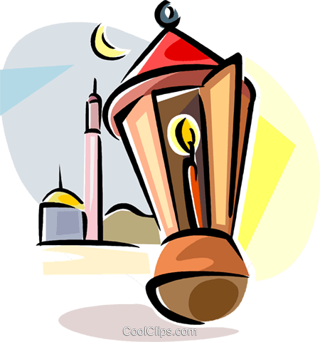 Ramadan Lantern Royalty Free Vector Clip Art Illustration - Ramadan Lantern Png Transparent (450x480), Png Download