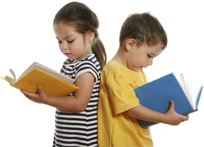 About Image - Children Reading Book (421x303), Png Download