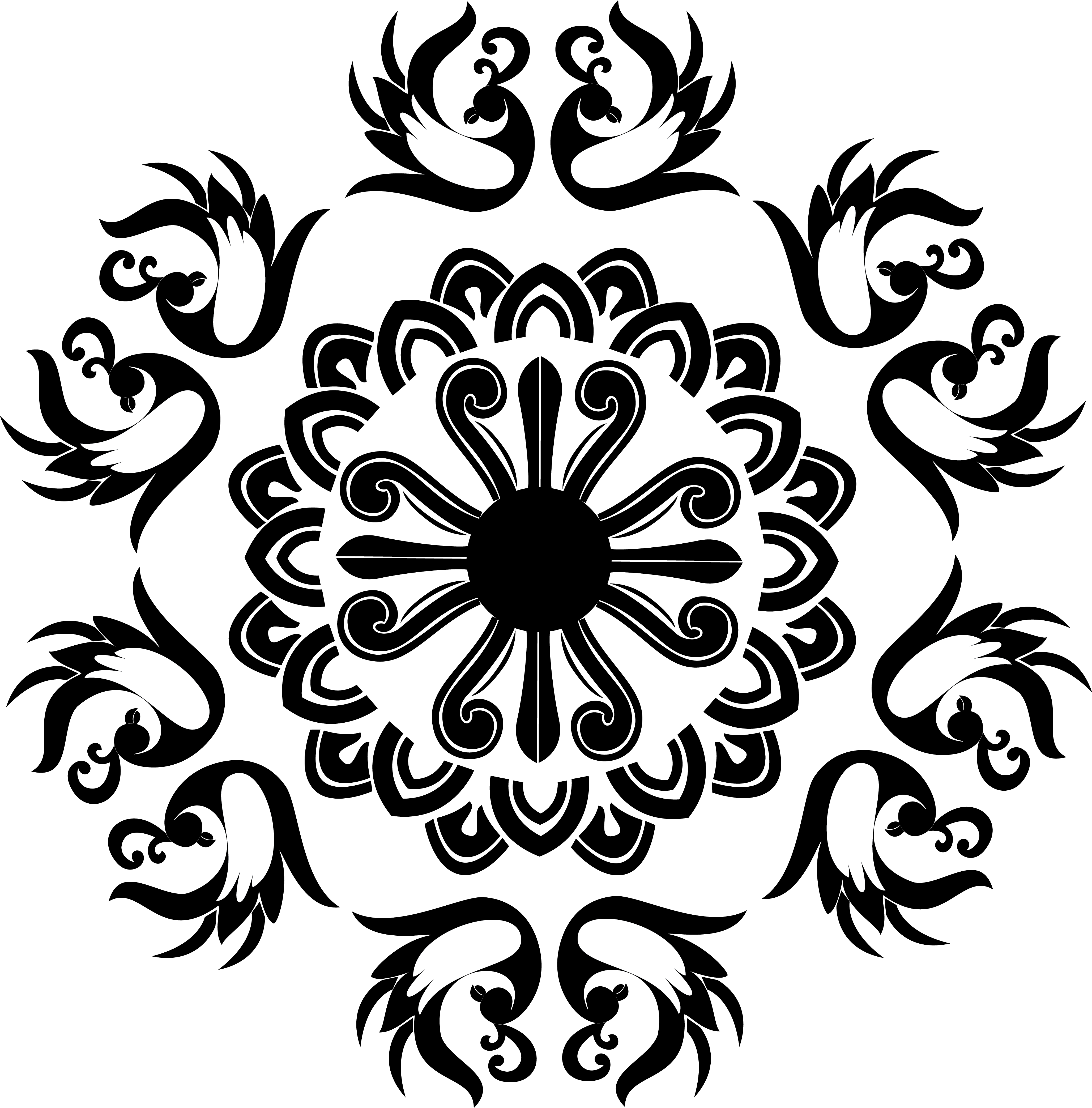 download png b w rangoli clipart black and white hd full size png image pngkit pngkit