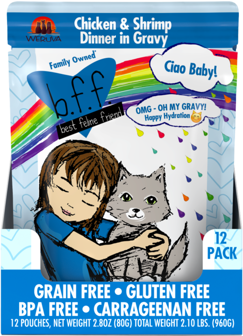 Weruva Bff Oh My Gravy Ciao Baby Grain Free Chicken - Bff Omg Cat Food (700x700), Png Download