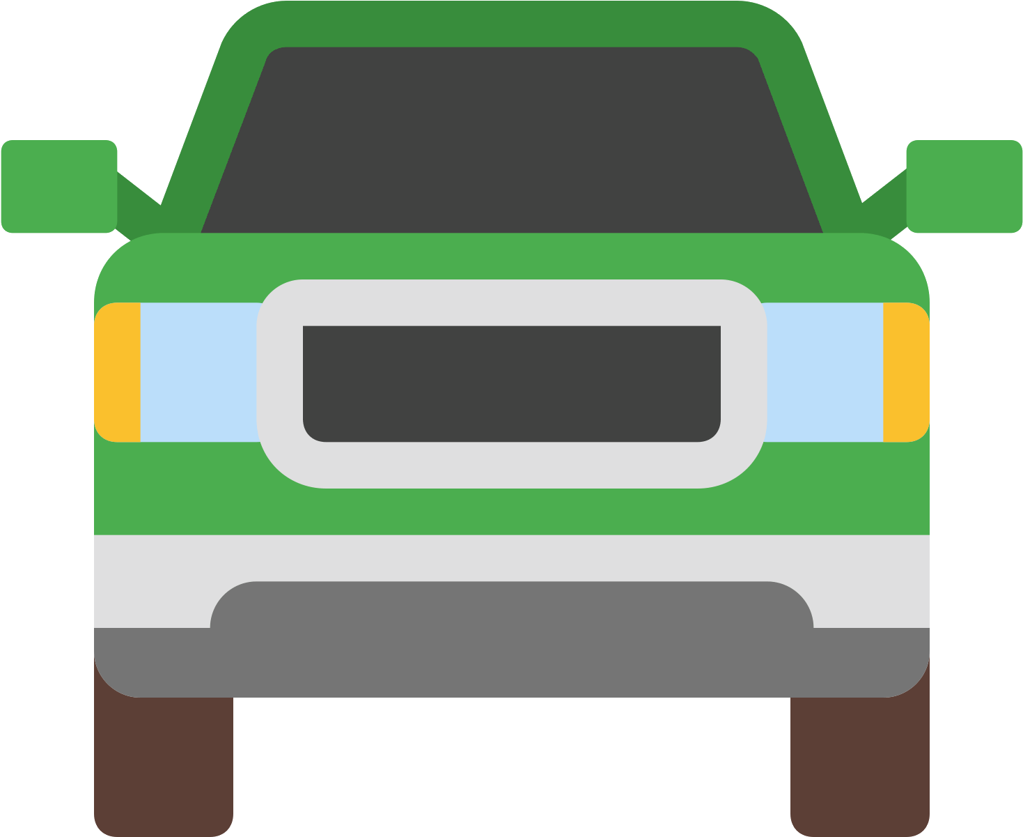 Pickup Front View Icon - Pickup Icon (1600x1600), Png Download