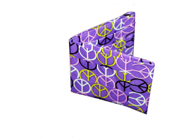 Hand Made In So Cal Purple Peace Sign Duct Tape Wallet - Duct Tape (480x320), Png Download