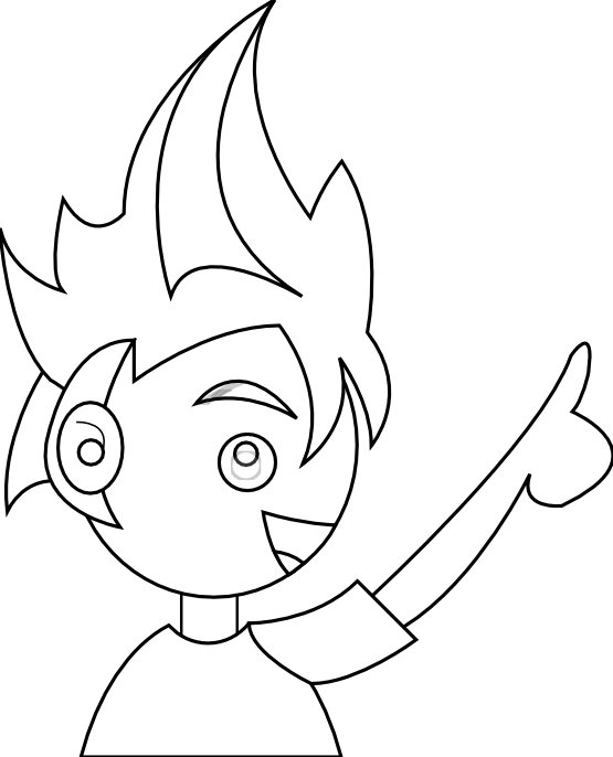 Boy Side Black White Line Art Linkedin Background 555px - Coloring Book (555x686), Png Download