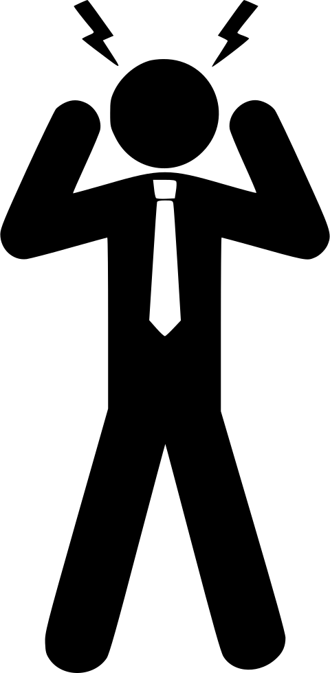 Svg Download Conflict Clipart Stress Person - Stress Icon Png (480x980), Png Download