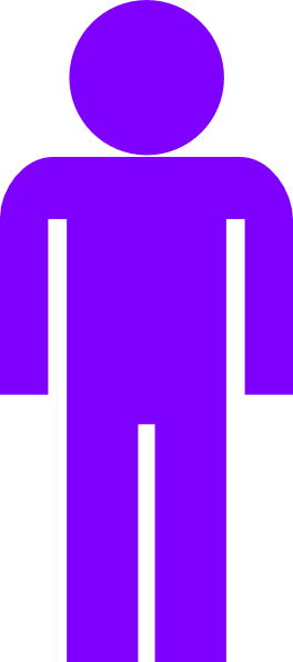 Violet Person Clip Art (264x595), Png Download
