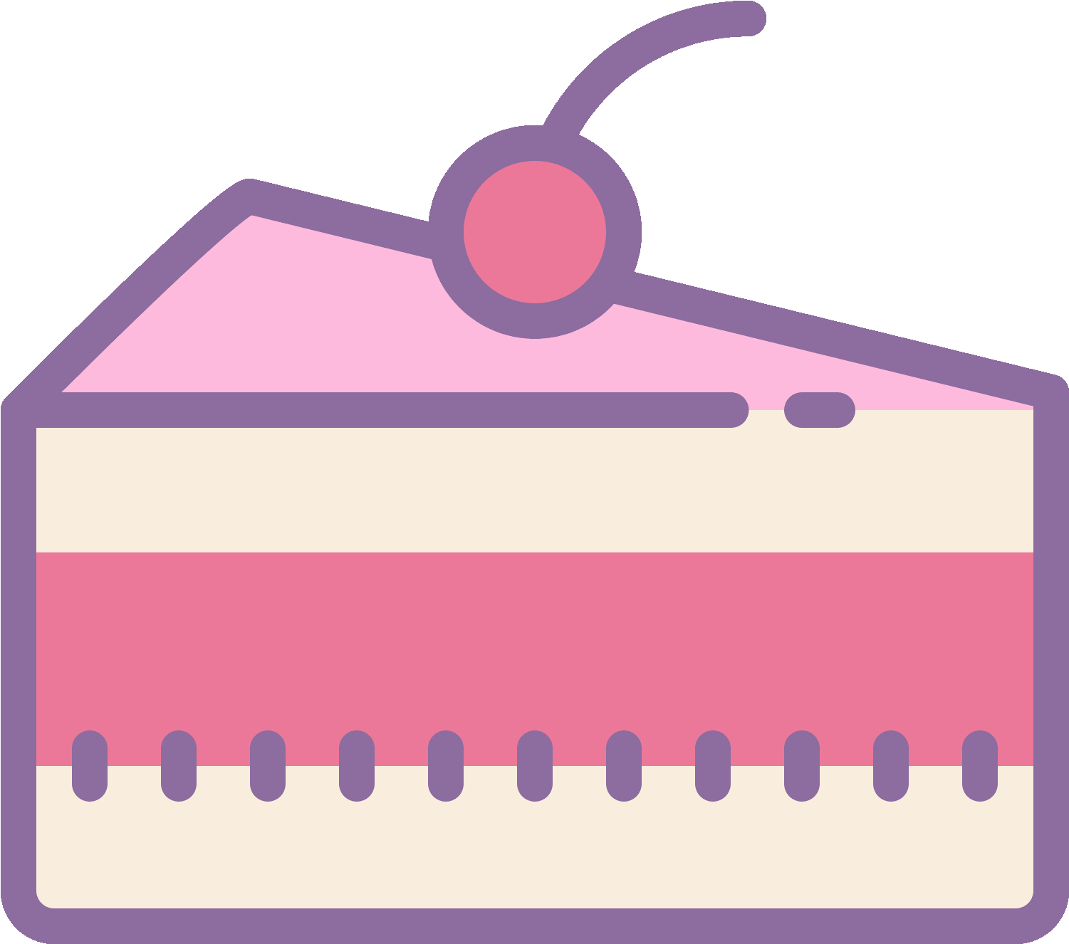 All Icons Are In The Flat Vector Style, However, Differ - Cake (1600x1600), Png Download