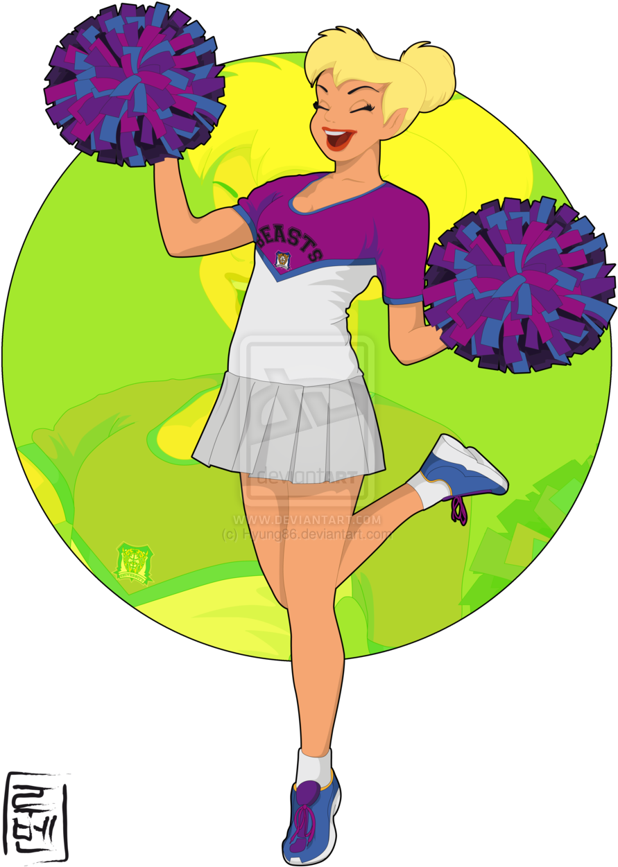 She Is Secretly In Love With Peter Pan So She's Always - Tinkerbell Disney Fan Art (900x1273), Png Download