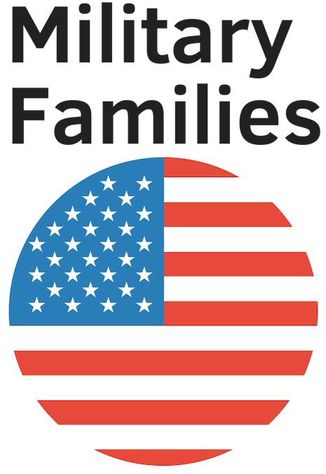 Military Families - American Flag Round Black And White (940x788), Png Download