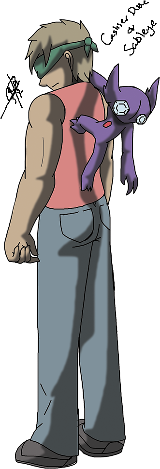 Cashier Dude - Cartoon (372x1000), Png Download